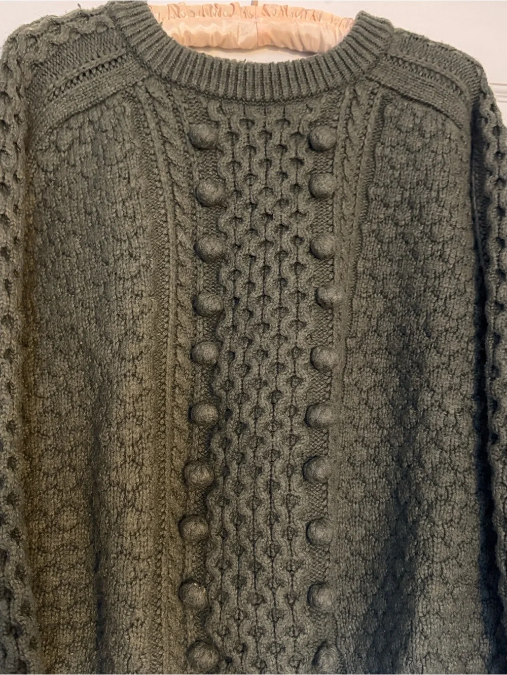 J. Crew Olive Green Cable Knit Women's Sweater